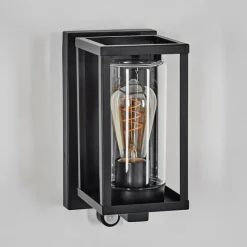 hofstein Portalis Lampe murale d´extérieur Noir, 1 lumière, Détecteur de mouvement