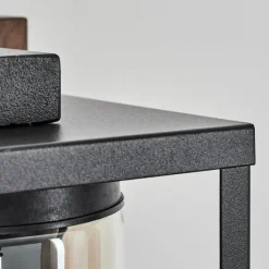 hofstein Portalis Lampe murale d´extérieur Brun, Couleur bois, Noir, 1 lumière, Détecteur de mouvement