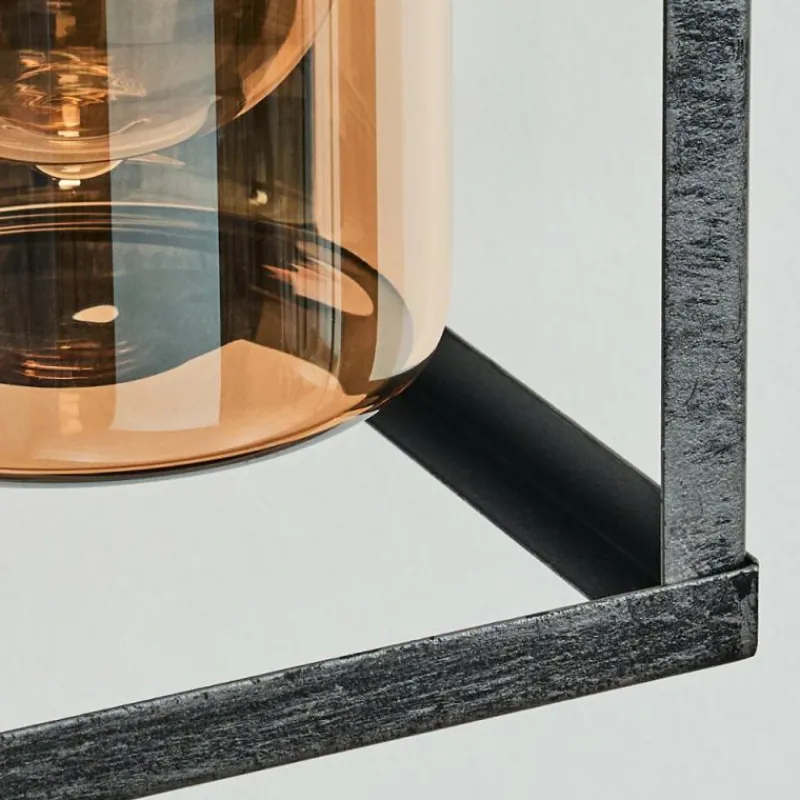 hofstein Portalis Lampe murale d´extérieur Noir, Argenté, 1 lumière, Détecteur de mouvement