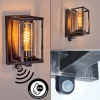 hofstein Portalis Lampe murale d´extérieur Noir, Argenté, 1 lumière, Détecteur de mouvement