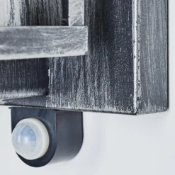 hofstein Portalis Lampe murale d´extérieur Noir, Argenté, 1 lumière, Détecteur de mouvement