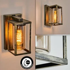 Lampes Dorées-hofstein Portalis Lampe murale d´extérieur Or, Noir, 1 lumière