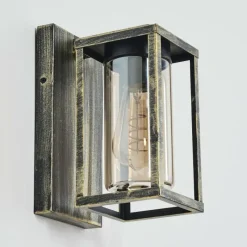 Lampes Dorées-hofstein Portalis Lampe murale d´extérieur Or, Noir, 1 lumière