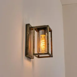 Lampes Dorées-hofstein Portalis Lampe murale d´extérieur Or, Noir, 1 lumière