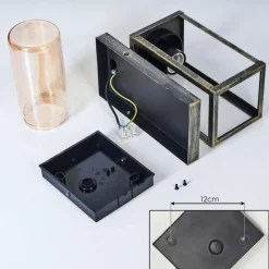 Lampes Dorées-hofstein Portalis Lampe murale d´extérieur Or, Noir, 1 lumière