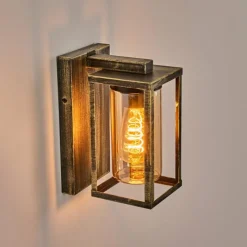 Lampes Dorées-hofstein Portalis Lampe murale d´extérieur Or, Noir, 1 lumière