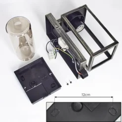 Lampes Dorées-hofstein Portalis Lampe murale d´extérieur Or, Noir, 1 lumière, Détecteur de mouvement