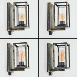 Lampes Dorées-hofstein Portalis Lampe murale d´extérieur Or, Noir, 1 lumière