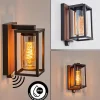 hofstein Portalis Lampe murale d´extérieur Brun, Couleur bois, Noir, 1 lumière, Détecteur de mouvement