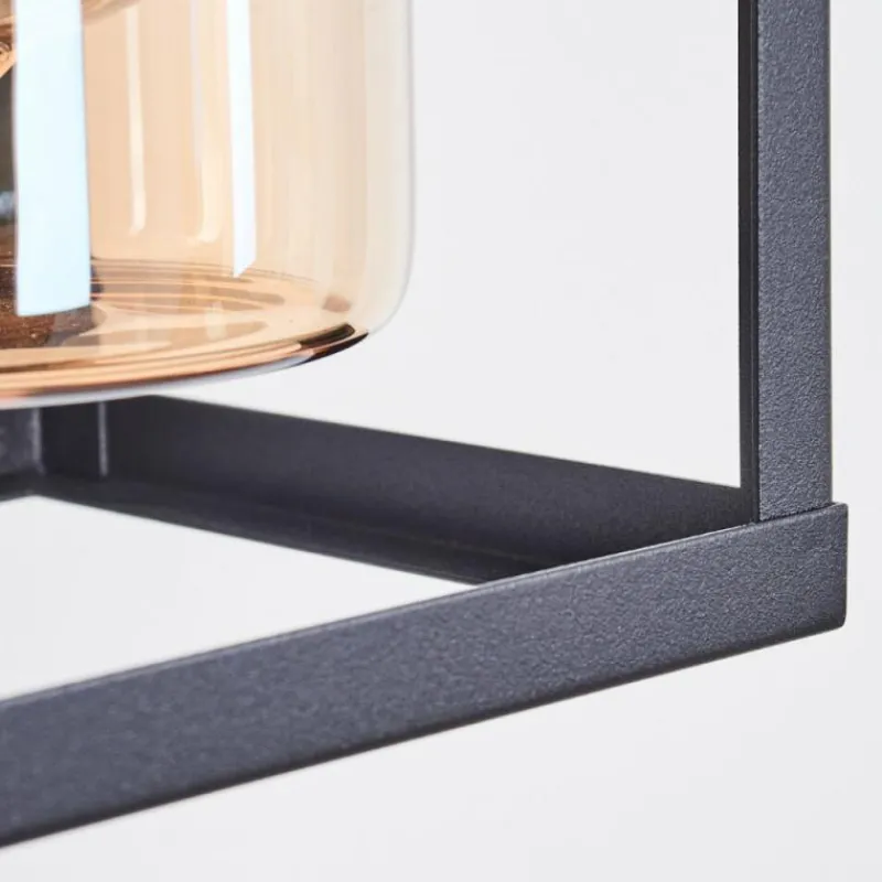 hofstein Portalis Lampe murale d´extérieur Brun, Couleur bois, Noir, 1 lumière, Détecteur de mouvement