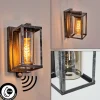 hofstein Portalis Lampe murale d´extérieur Noir, Argenté, 1 lumière, Détecteur de mouvement