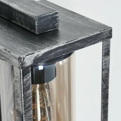 hofstein Portalis Lampe murale d´extérieur Noir, Argenté, 1 lumière