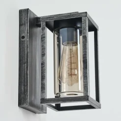 hofstein Portalis Lampe murale d´extérieur Noir, Argenté, 1 lumière