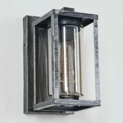 hofstein Portalis Lampe murale d´extérieur Noir, Argenté, 1 lumière