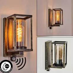 Lampes Dorées-hofstein Portalis Lampe murale d´extérieur Or, Noir, 1 lumière