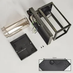 Lampes Dorées-hofstein Portalis Lampe murale d´extérieur Or, Noir, 1 lumière