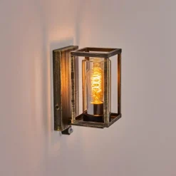 Lampes Dorées-hofstein Portalis Lampe murale d´extérieur Or, Noir, 1 lumière