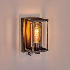 Lampes Dorées-hofstein Portalis Lampe murale d´extérieur Or, Noir, 1 lumière