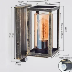 Lampes Dorées-hofstein Portalis Lampe murale d´extérieur Or, Noir, 1 lumière