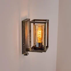 Lampes Dorées-hofstein Portalis Lampe murale d´extérieur Or, Noir, 1 lumière