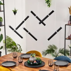 hofstein Pousseline Suspension, Suspension LED Noir, 1 lumière