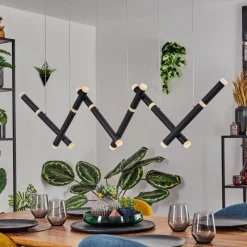 hofstein Pousseline Suspension, Suspension LED Noir, 1 lumière