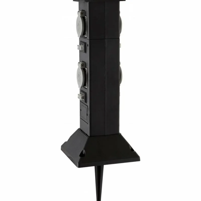 Luminaires Globo Lighting Prises électriques d'extérieur, Accessoire Noir