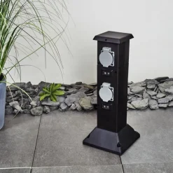 hofstein Prises électriques d'extérieur Gervais Gris, Noir
