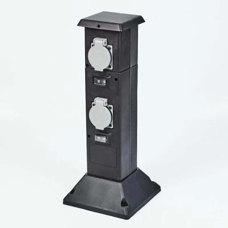 hofstein Prises électriques d'extérieur Gervais Gris, Noir