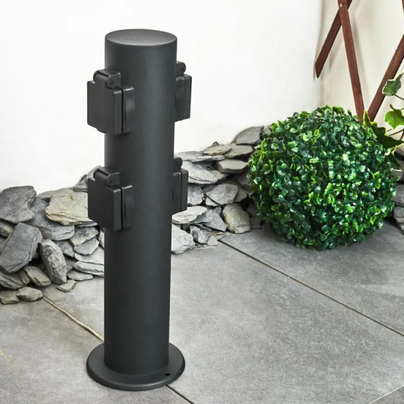 hofstein Prises électriques d'extérieur Ruti Noir