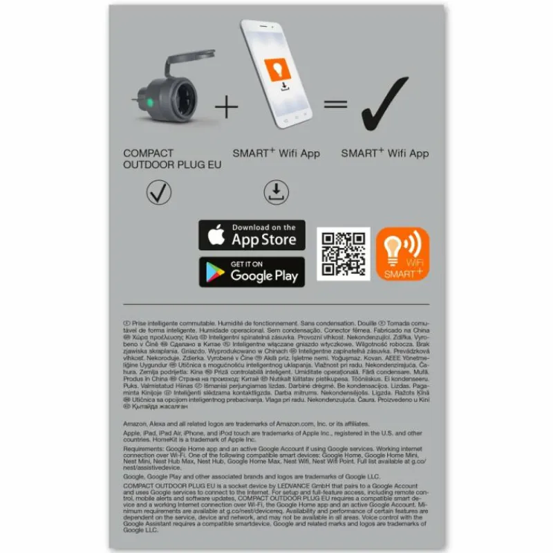 Luminaires Ledvance Prises électriques d'extérieur LEDVANCE Smart+ Anthracite