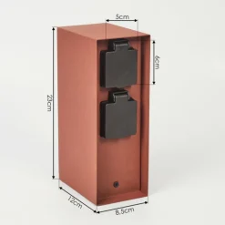 hofstein Prises électriques d'extérieur Abilene Rouille, Noir