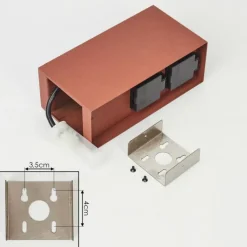 hofstein Prises électriques d'extérieur Abilene Rouille, Noir