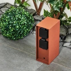 hofstein Prises électriques d'extérieur Abilene Rouille, Noir