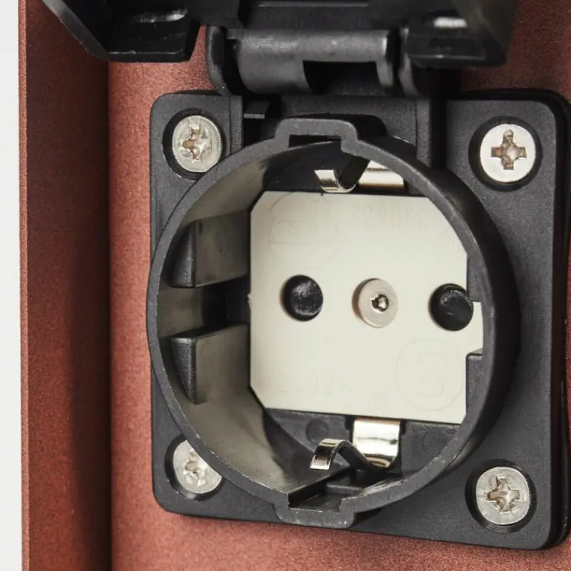 hofstein Prises électriques d'extérieur Abilene Rouille, Noir