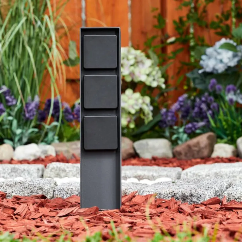 hofstein Prises électriques d'extérieur Reigolil Anthracite, Noir