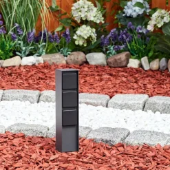 hofstein Prises électriques d'extérieur Reigolil Anthracite, Noir