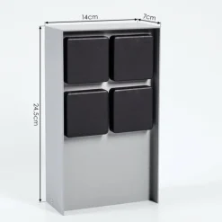 hofstein Prises électriques d'extérieur Reigolil Gris, Noir