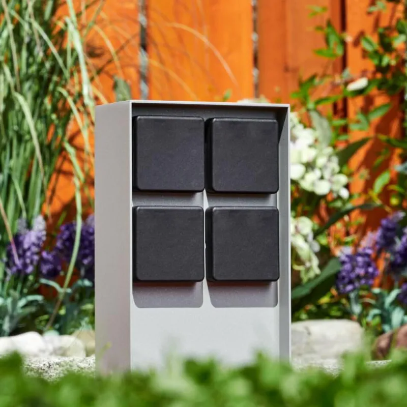 hofstein Prises électriques d'extérieur Reigolil Gris, Noir