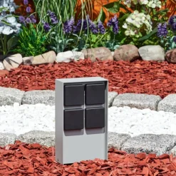 hofstein Prises électriques d'extérieur Reigolil Gris, Noir