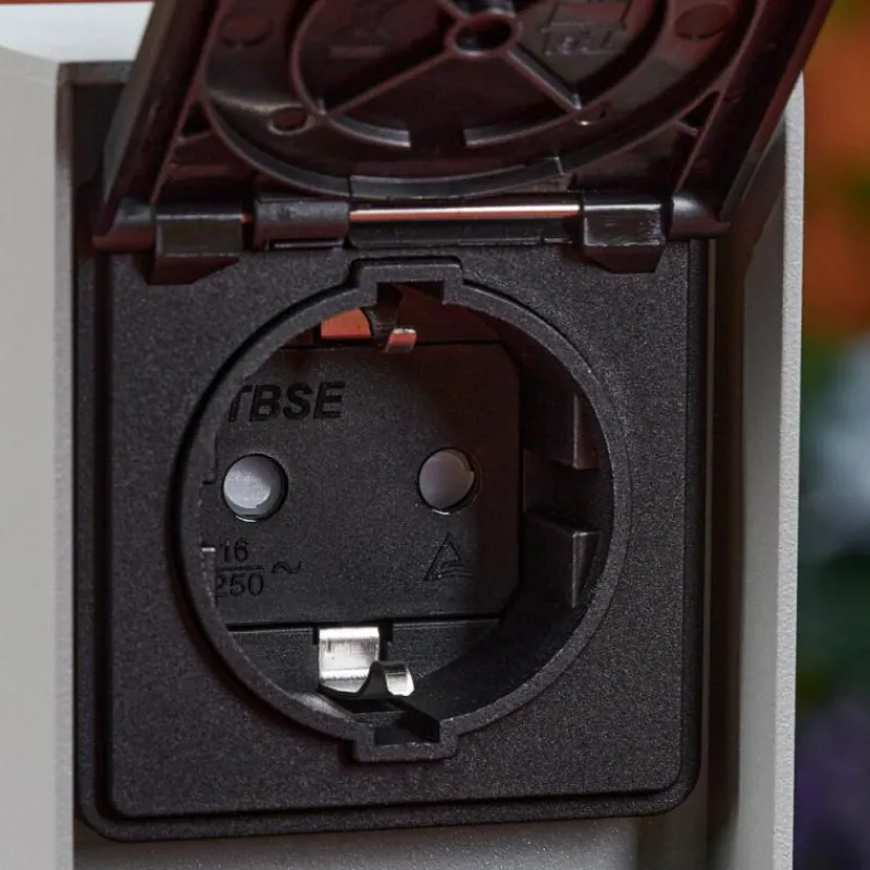 hofstein Prises électriques d'extérieur Reigolil Gris, Noir