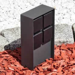 hofstein Prises électriques d'extérieur Reigolil Anthracite, Noir