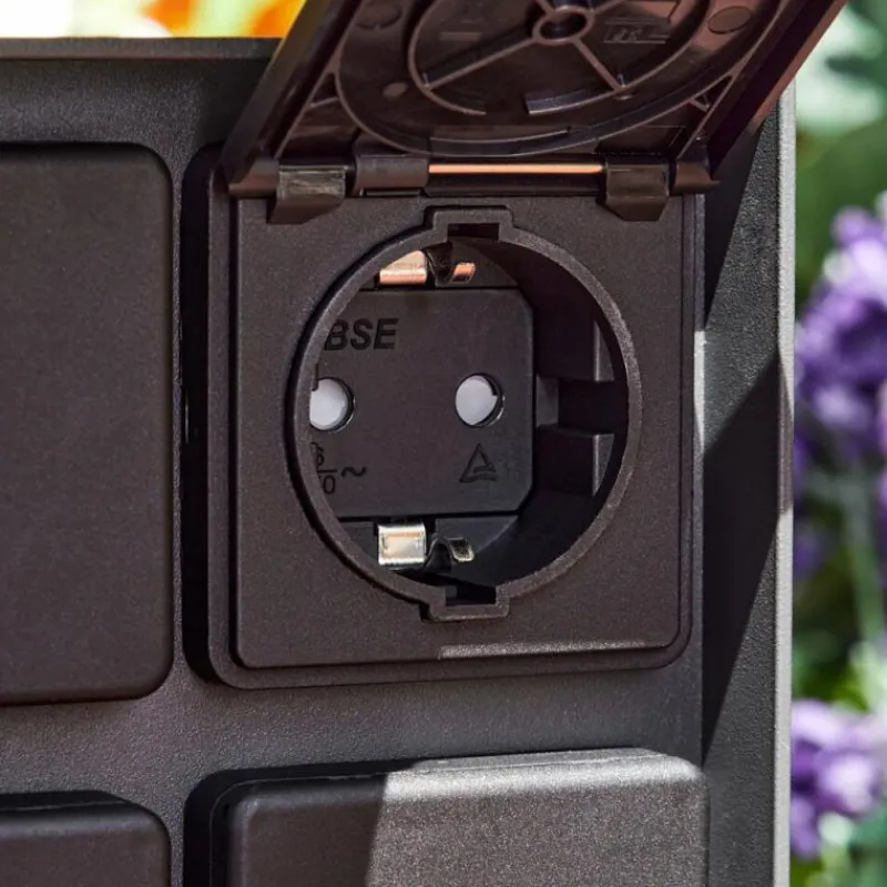 hofstein Prises électriques d'extérieur Reigolil Anthracite, Noir