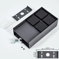 hofstein Prises électriques d'extérieur Reigolil Anthracite, Noir