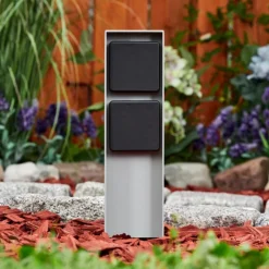 hofstein Prises électriques d'extérieur Reigolil Gris, Noir