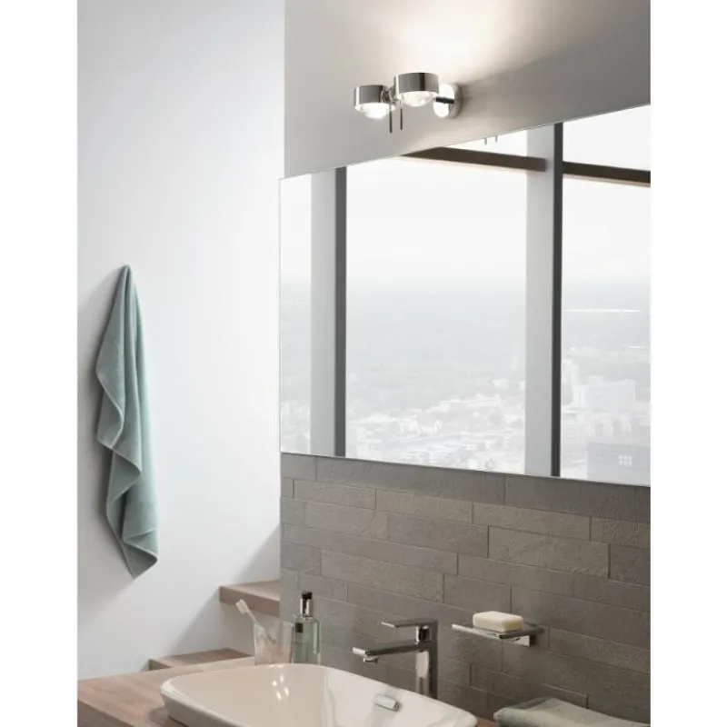 Lampe Design-Top Light Puk Wing Twin 30 cm Chrome brossé