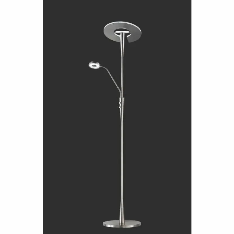 Luminaires Trio Quebec Lampadaire LED Nickel mat, 1 lumière* Éclairage Led
