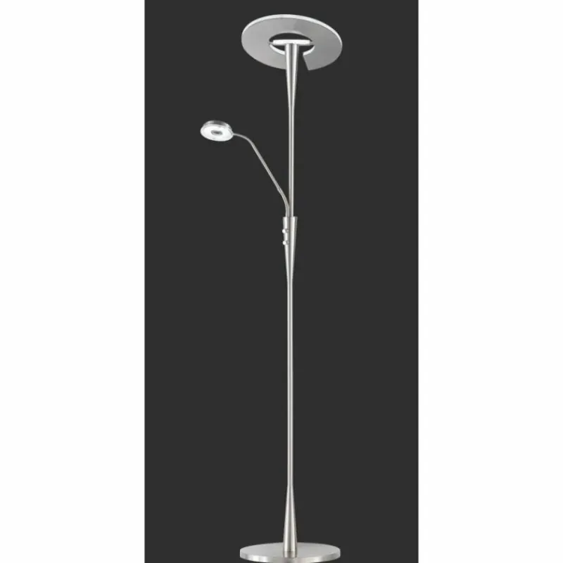 Luminaires Trio Quebec Lampadaire LED Nickel mat, 1 lumière* Éclairage Led