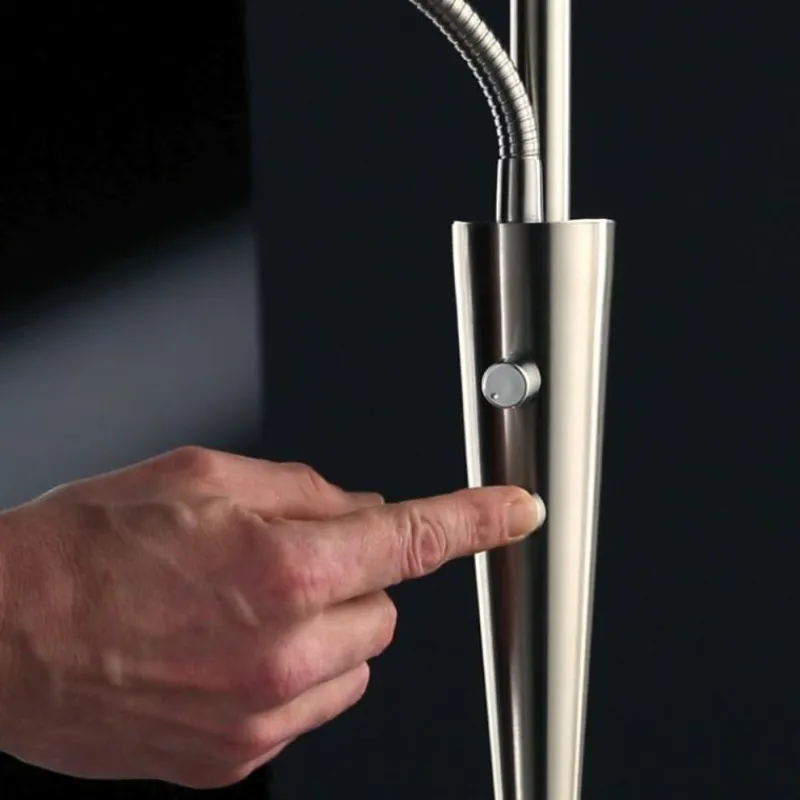 Luminaires Trio Quebec Lampadaire LED Nickel mat, 1 lumière* Éclairage Led