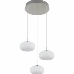 Luminaires Globo Lighting Quintara Suspension LED Nickel mat, 1 lumière